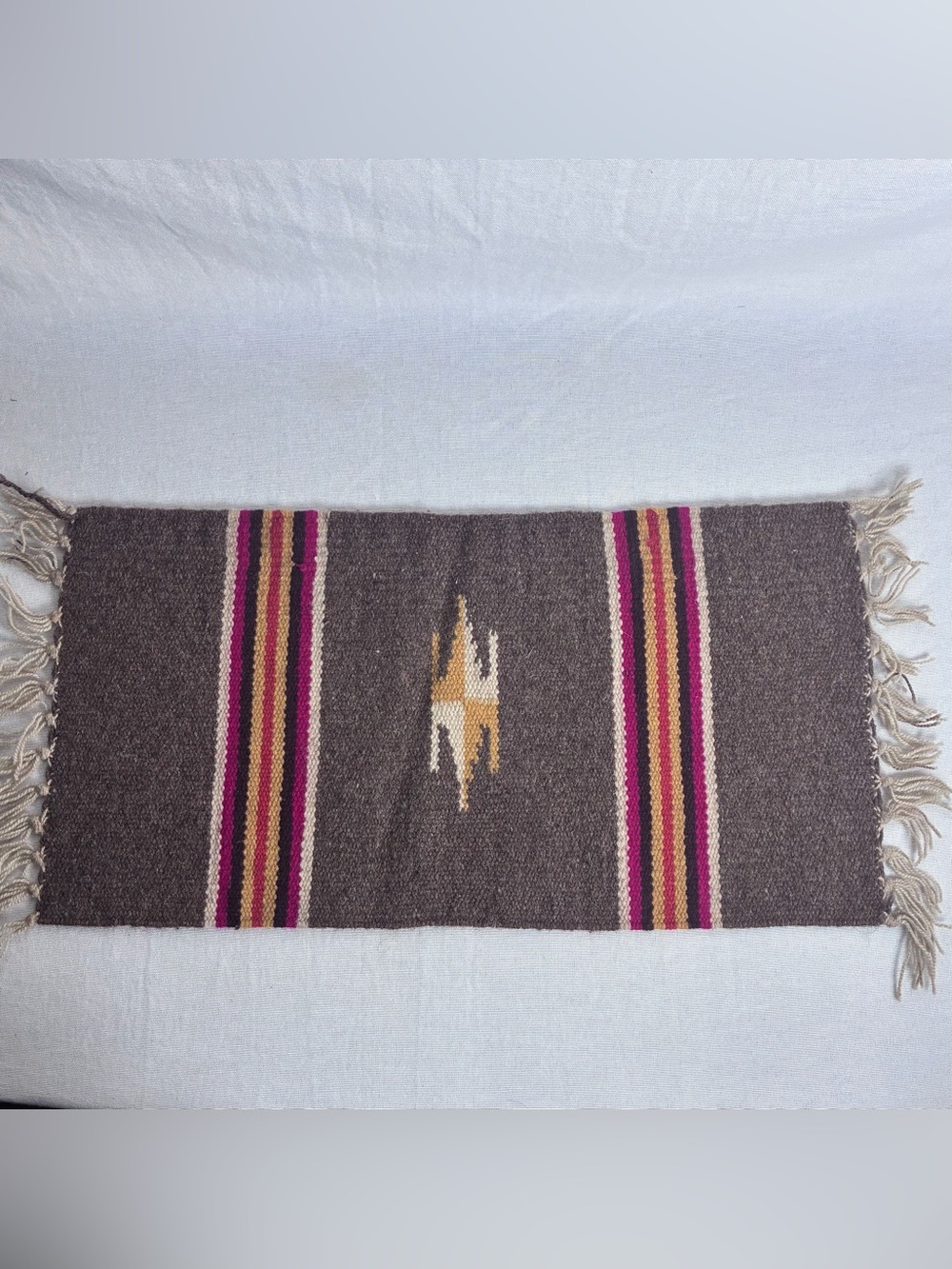Southwestern Handwoven Wool Mini Rug Textile Table Accent Mat